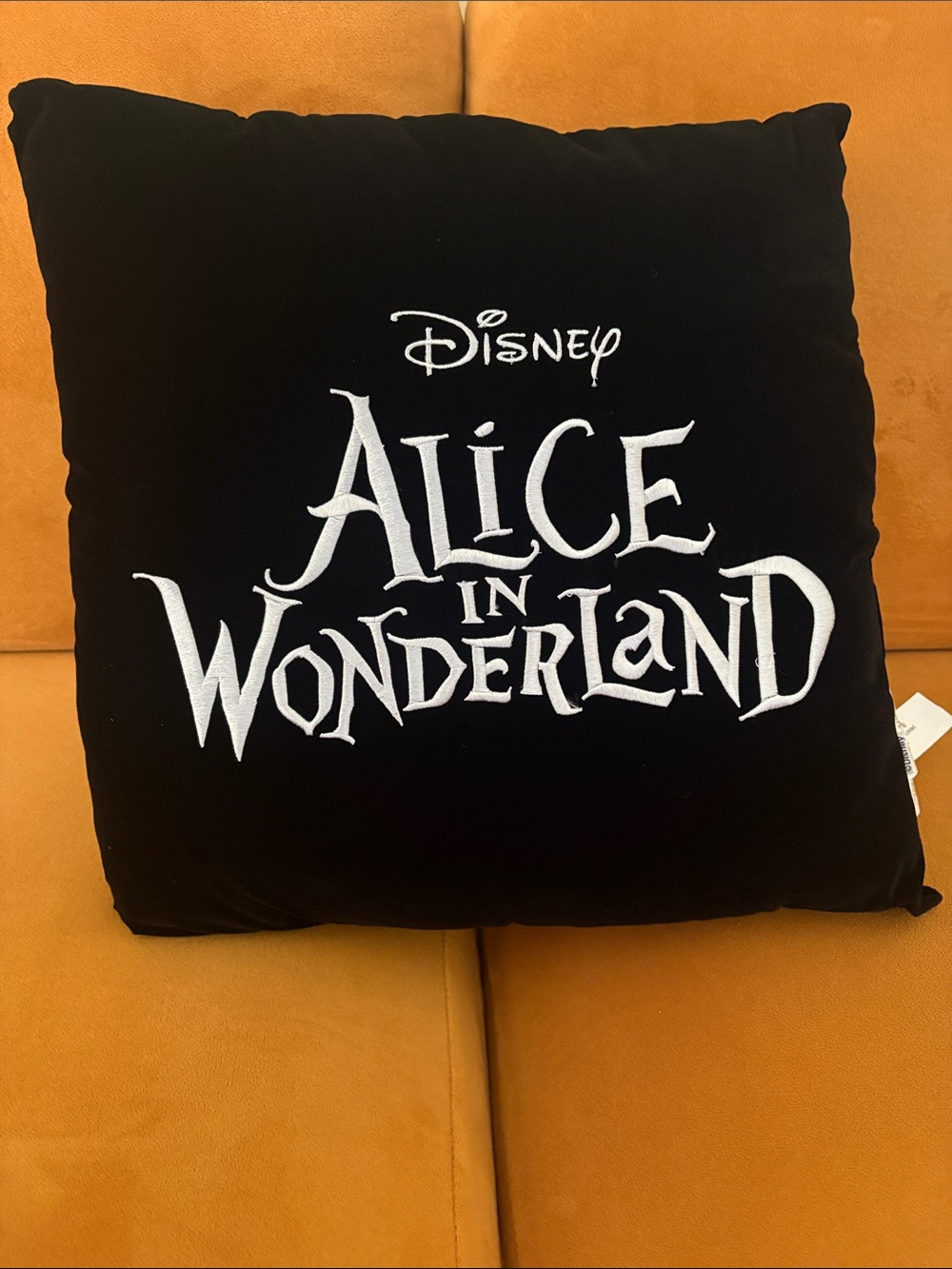 Disney Alice in Wonderland Throw Pillow black